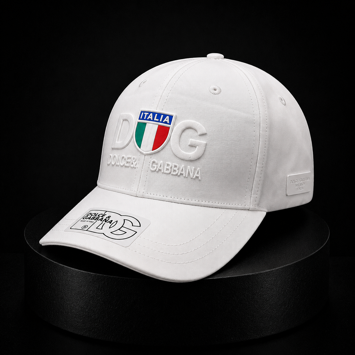 Gorra Dolce & Gabbana Blanca Premium con Logo D&G Italia