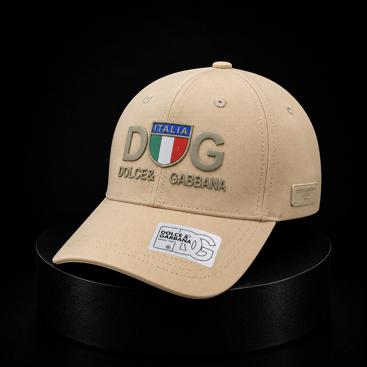 Gorra Dolce & Gabbana Beige Premium con Logo D&G Italia
