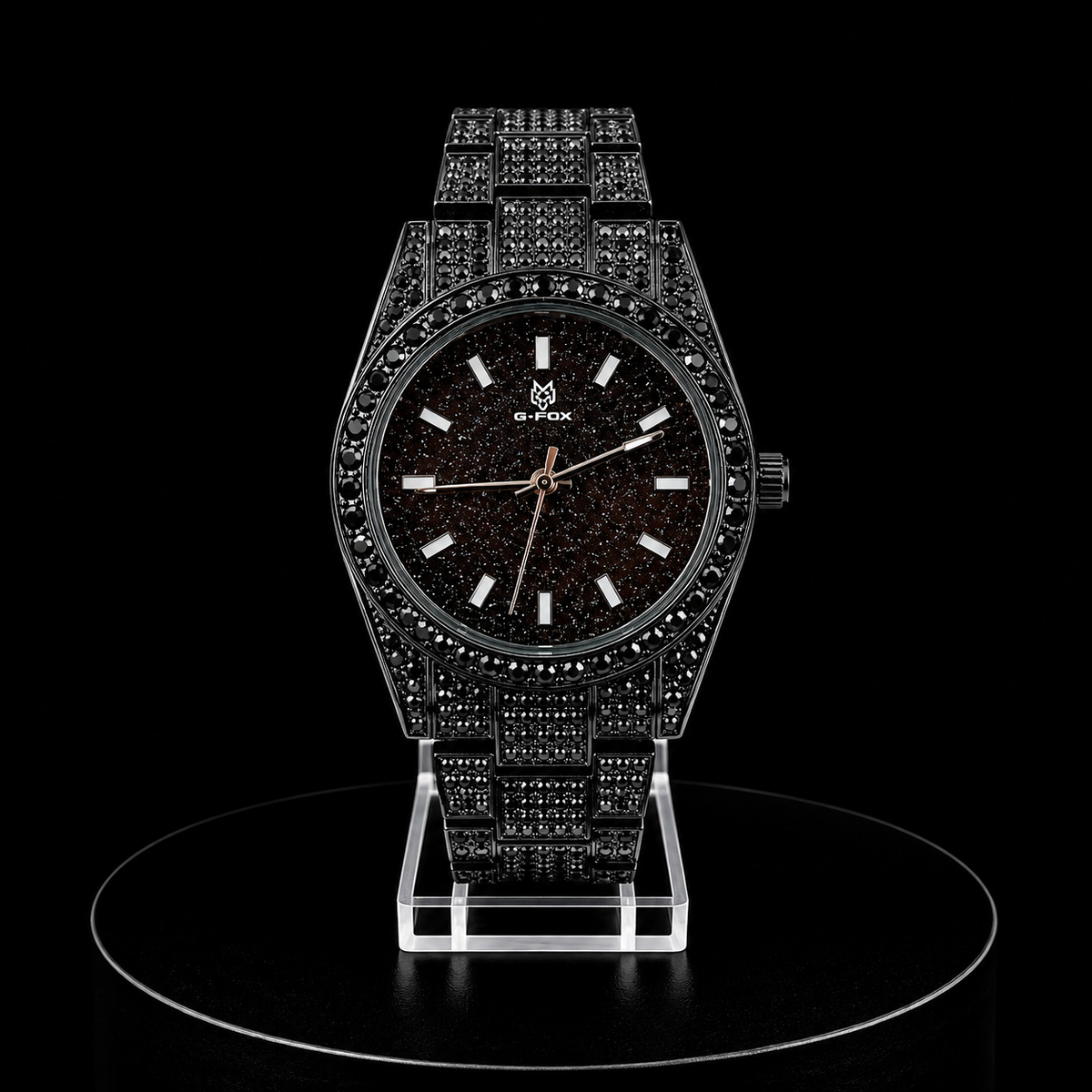 Reloj G-Fox Negro Ice con Cristales