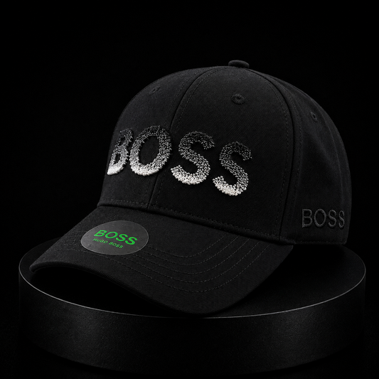 Gorra BOSS Negra con Bordado Frontal