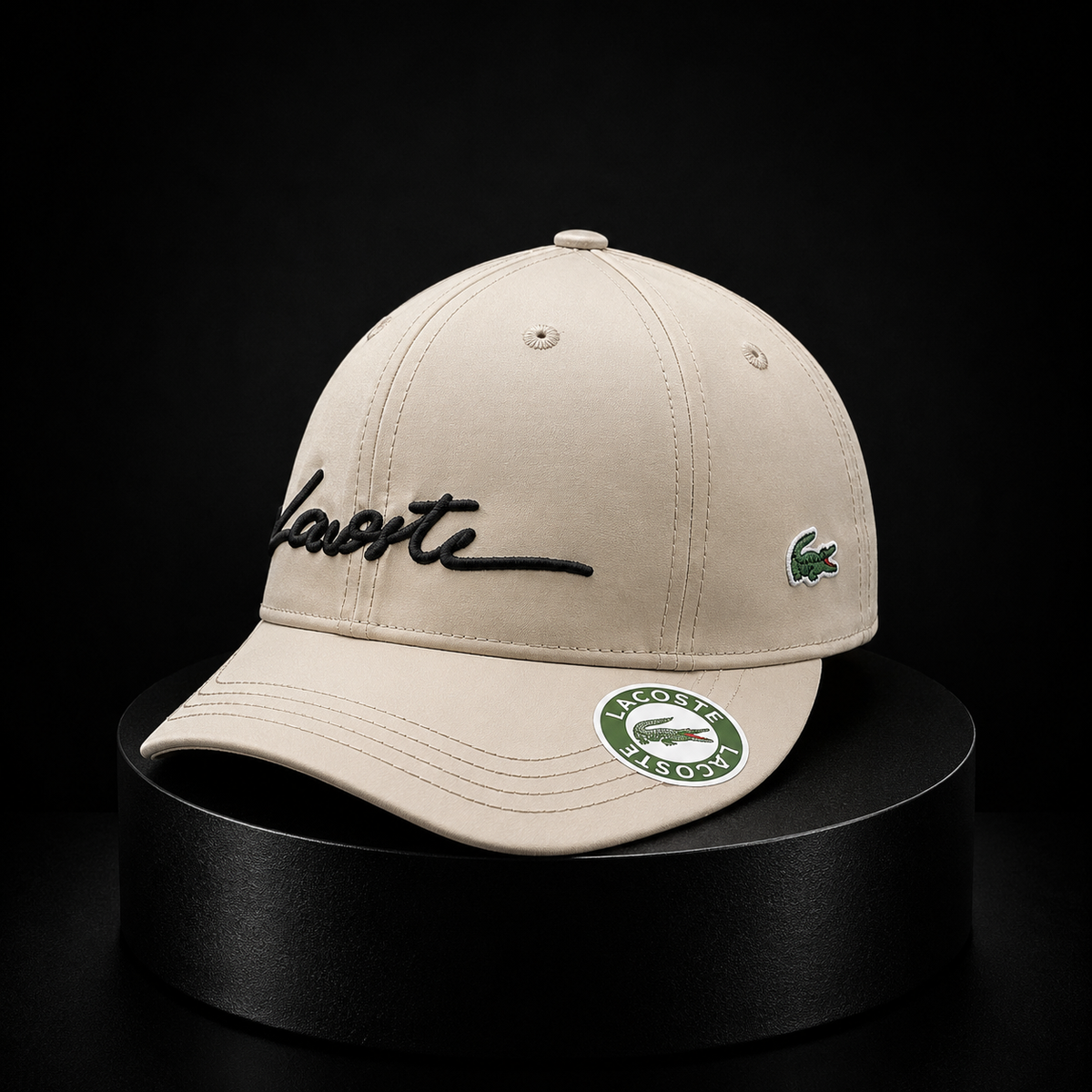 Gorra Lacoste Beige Premium con Logo Bordado Clásico