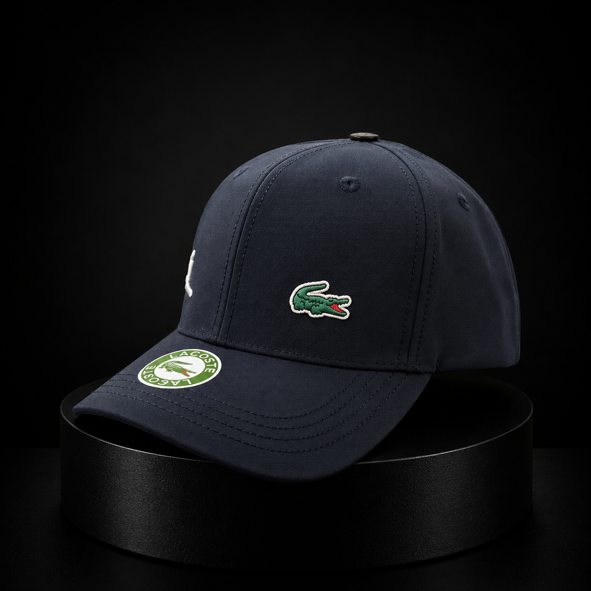 Gorra Lacoste Negra Premium con Logo Cocodrilo Bordado