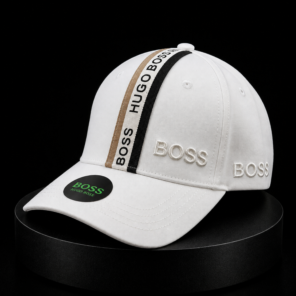 Gorra BOSS Blanca con Cinta Logo