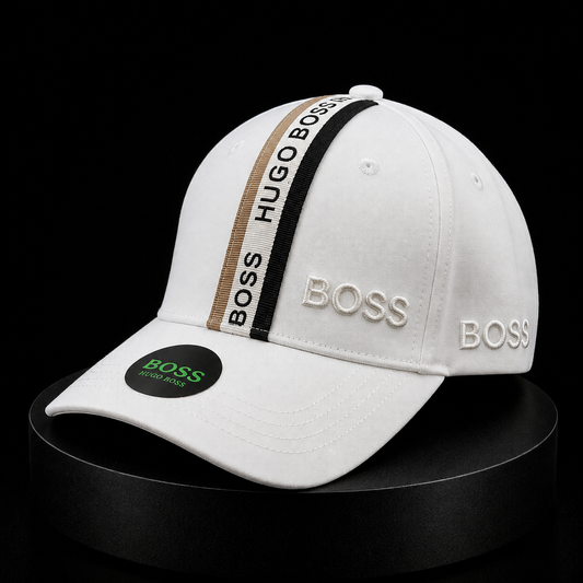 Gorra BOSS Blanca con Cinta Logo