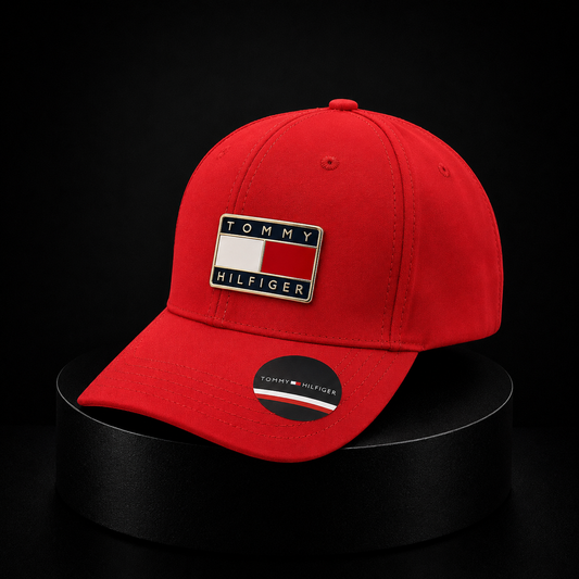 Gorra Tommy Hilfiger Roja Premium con Logo Frontal Icónico