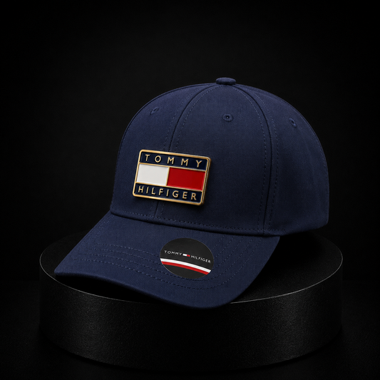 Gorra Tommy Hilfiger Azul Marino Premium con Logo Metálico Frontal
