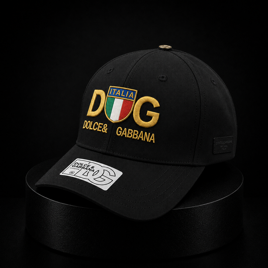 Gorra Dolce & Gabbana Negra Premium con Logo D&G Dorado