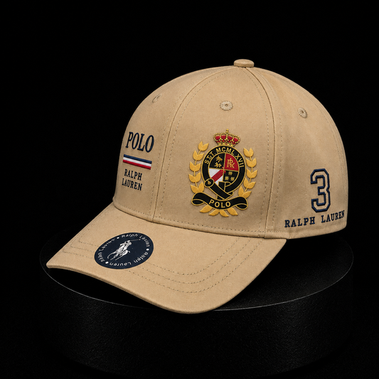 Gorra Polo Ralph Lauren Beige Premium con Escudo Bordado
