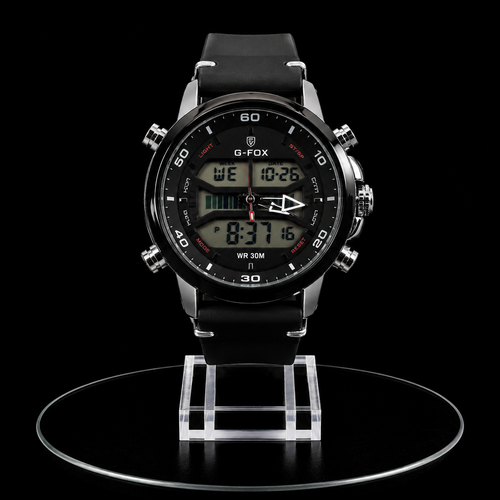 Reloj G-Fox Negro Digital-Análogo con Correa Negra