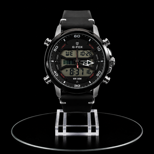 Reloj G-Fox Negro Digital-Análogo con Correa Negra