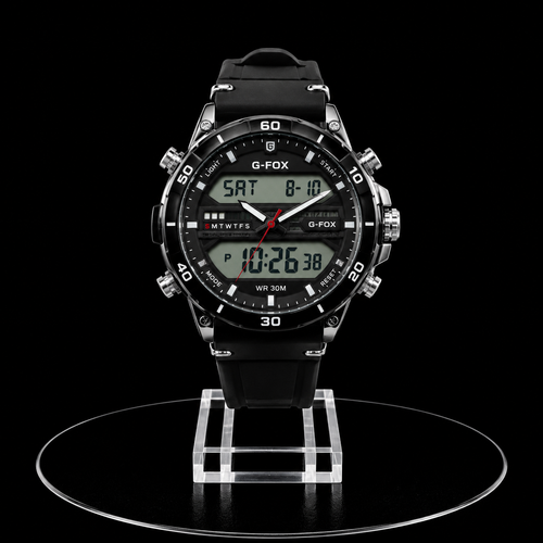 Reloj G-Fox Negro Digital-Análogo con Correa Negra