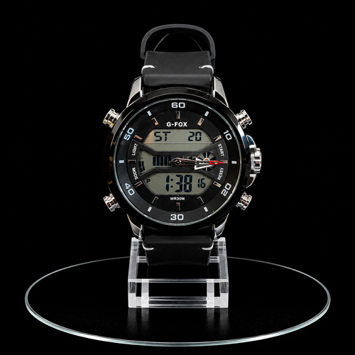 Reloj G-Fox Negro Digital-Análogo con Correa Negra