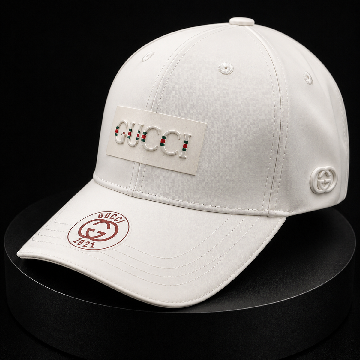 Gorra Gucci Blanca con Logo Frontal